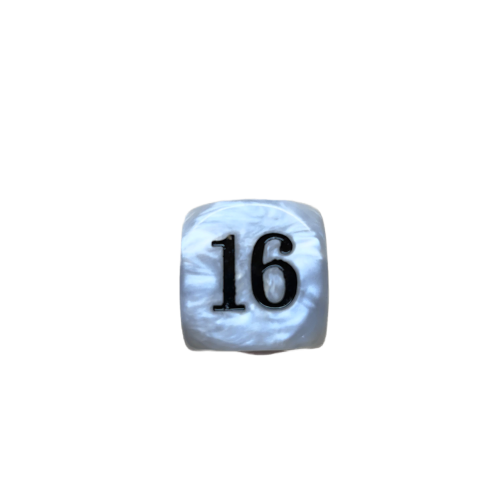 Pearlized Doubling Cube (30mm) White