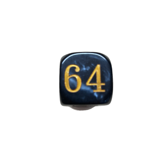 Pearlized Doubling Cube (30mm) Black